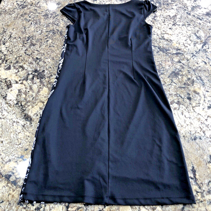 Size 8 Samsara Womens Dress Black And White Stretchy Casual Formal TR