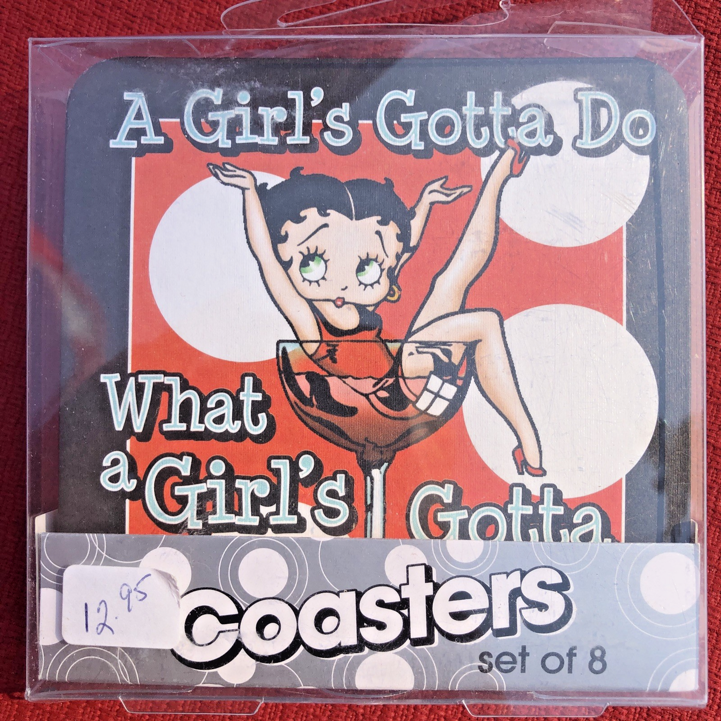 Betty Boop Collectables Metal Cigarette Case And 8 Cardboard Coasters CN