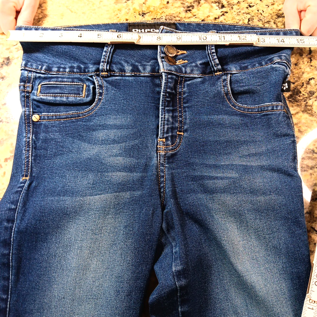 Size 7 X 27 Oh Pomp! Technofitted Skinny Stretch Ankle Womens Blue Jeans Mexico