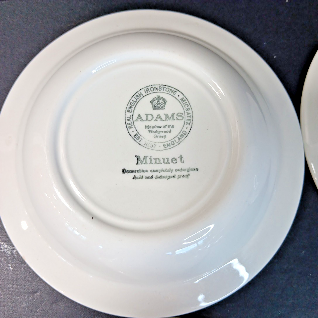 5 X Minuet Real English Ironstone Micratex Adams & Sons Wedgwood 5.25in Bowls UK