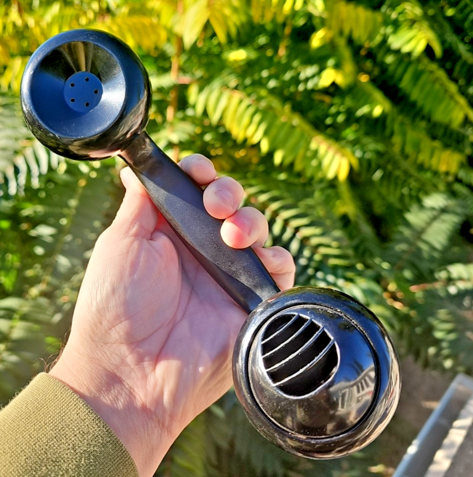 1956 Rotary Crank Telephone Handset With Vented Spitcup Magneto Or Leich ?