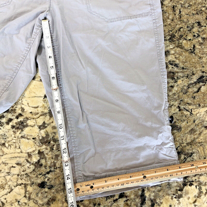 Size 12 X 13 DNKY JEANS Womens Shorts Cargo Pocket Grey Roll Up Hem Grey BD