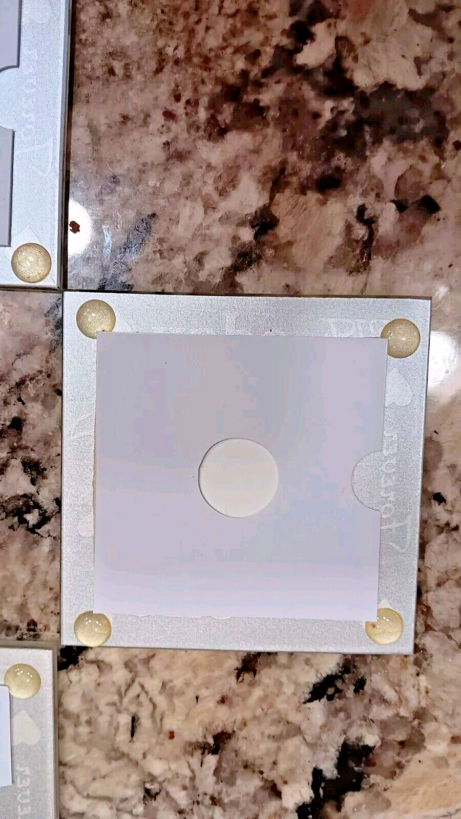 4 Glass Coasters-Room For a Picture in Each Frame. Says Love Hope Faith Bliss