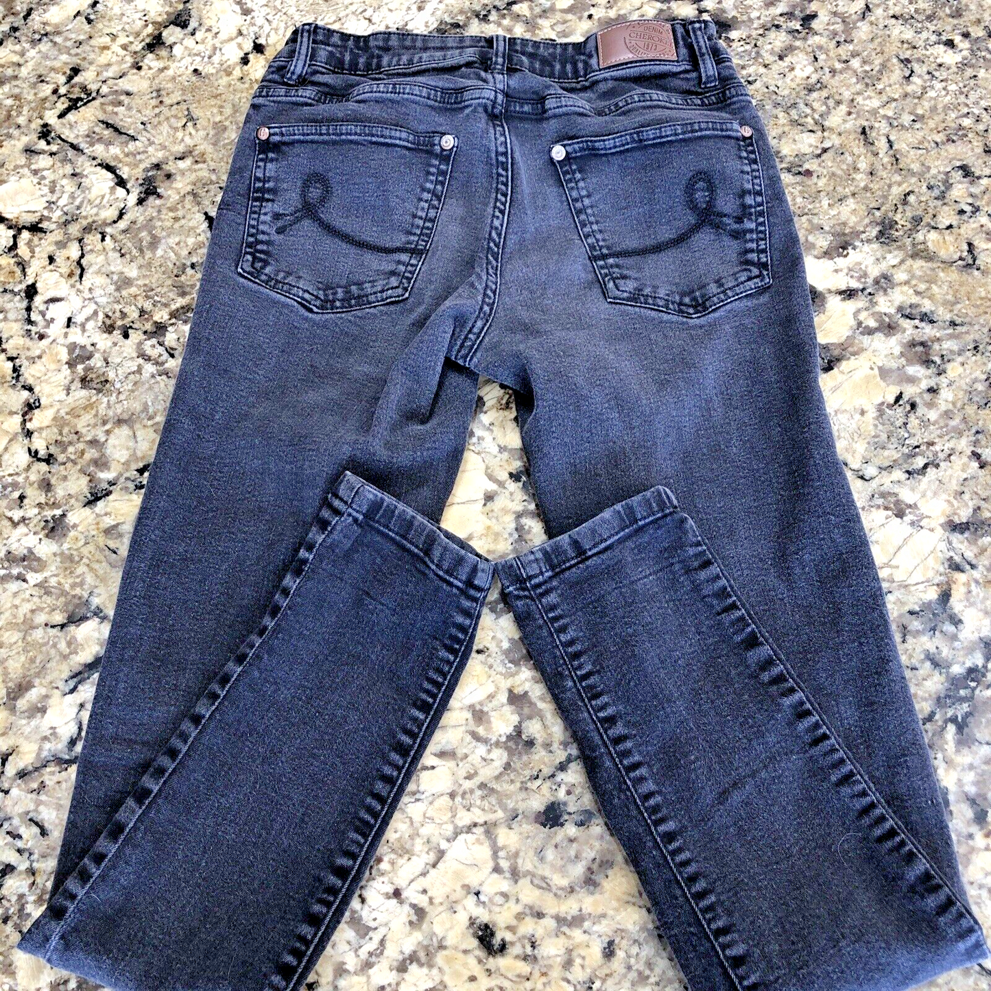 Size 6 X 27.5 Cherokee Womens Jeans Skinny Stretchy Black BD