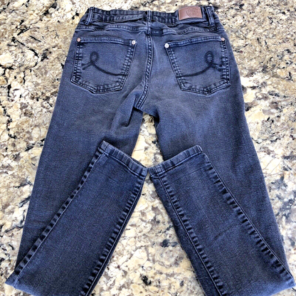 Size 6 X 27.5 Cherokee Womens Jeans Skinny Stretchy Black BD