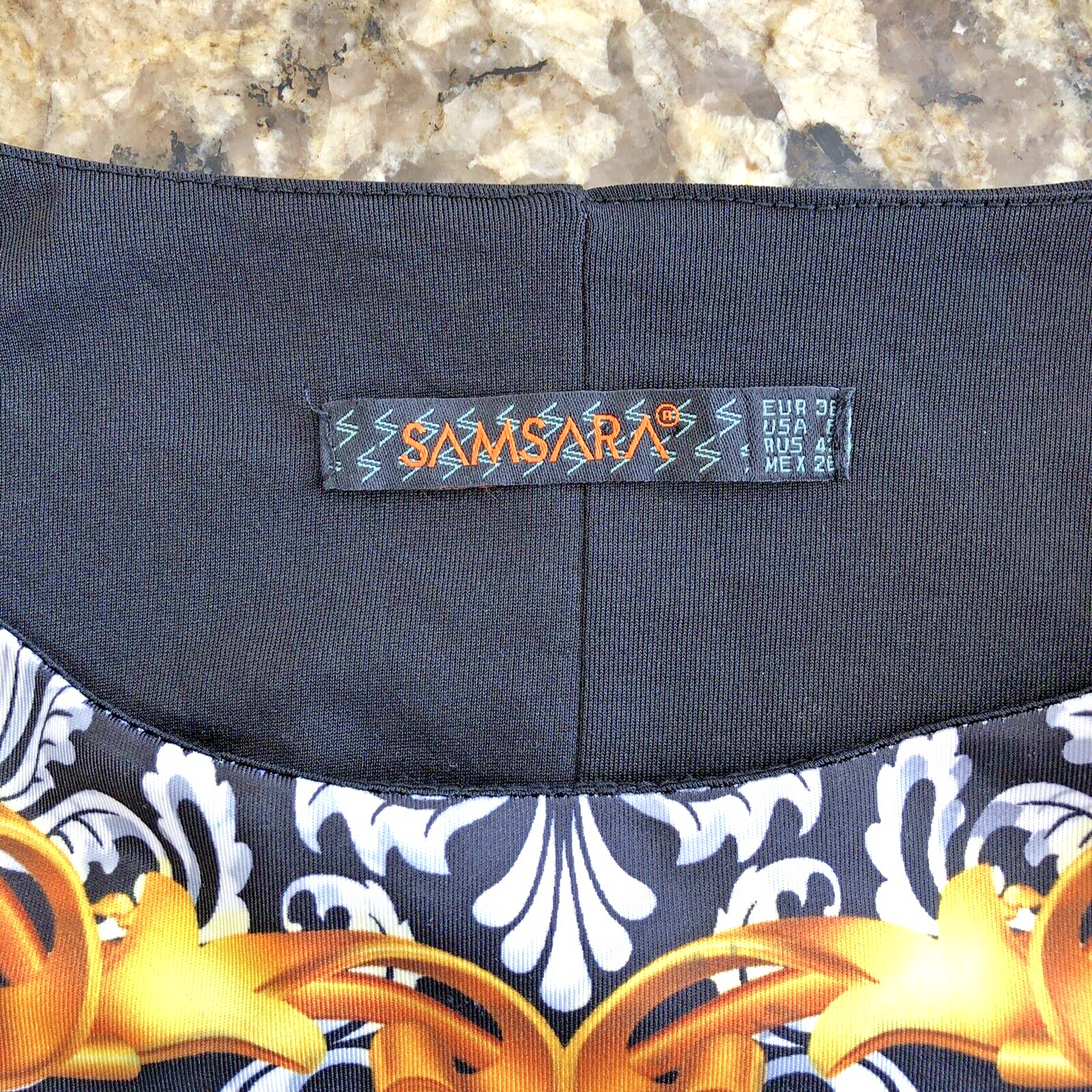 Size 8 Samsara Womens Dress Black And White Stretchy Casual Formal TR