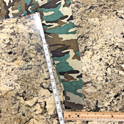 Size XS J. Crew WOOL CAMO Womens Sweater 100% Merino Light Weight Crew Neck CN