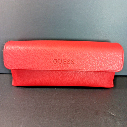 GUESS Red Case for Eyeglasses Sunglasses Faux Leather New Authentic