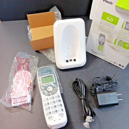 VTech CS6114 DECT 6.0 Cordless Phone - White - New Open Box CN
