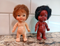EE GEE Dolls 4” EEGEE Diapers White And Black African Adorable VTG SetOf 2 1966
