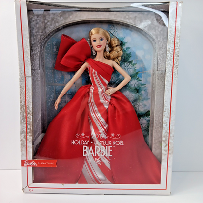 2019 Holiday Barbie Candy Cane Original Box Barbie Signature Joyeux Noel IN