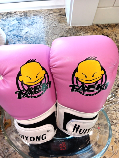 Boxing Gloves Punch Mitts MMA Gloves PU Cartoon Sparring Ages 2-10 4oz HUIYONG