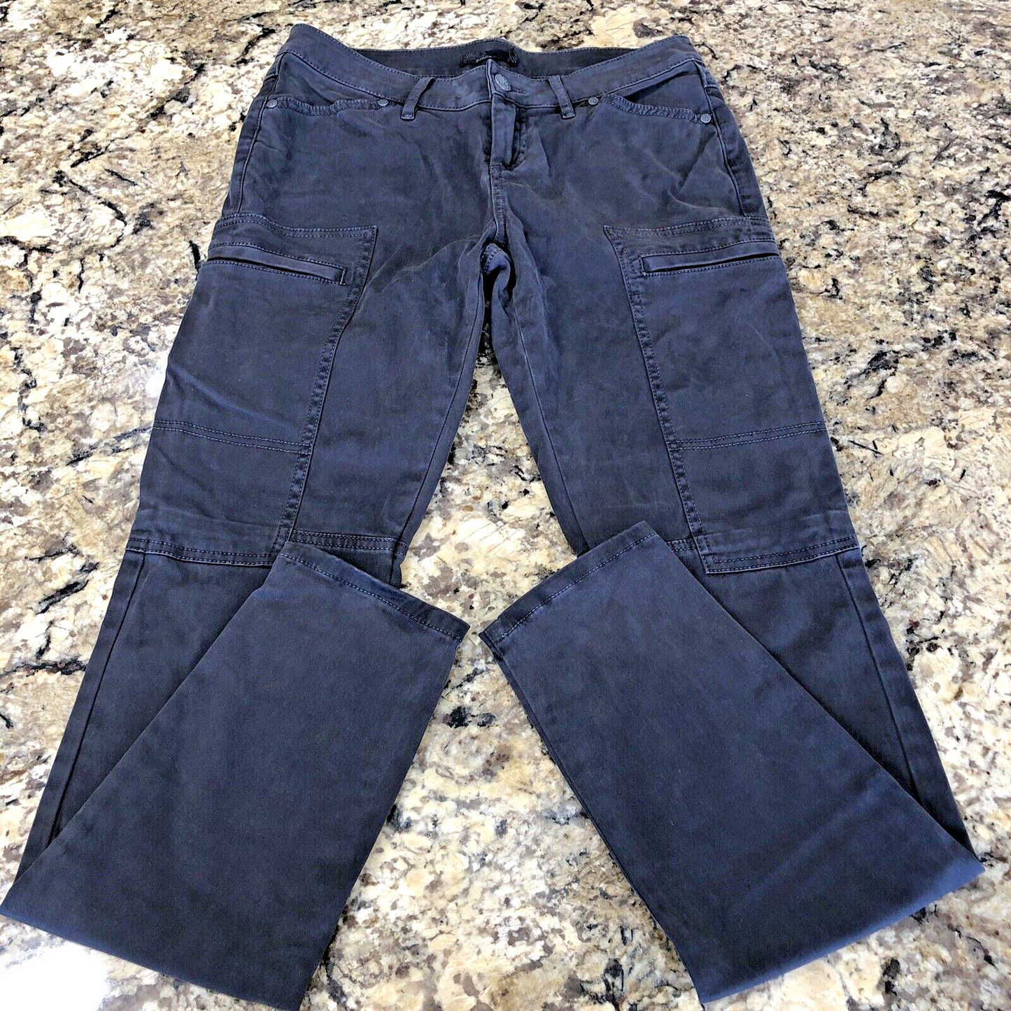 Size 2 X 31.5 PrAna Womens Cargo Pants Tapered Leg Black Low - Mid Rise CN