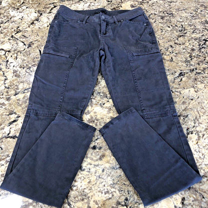 Size 2 X 31.5 PrAna Womens Cargo Pants Tapered Leg Black Low - Mid Rise CN