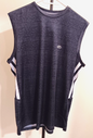 LARGE Rawlings Mens Sleeveless Shirt Gym, Running 100% Polyester Black Gray BD