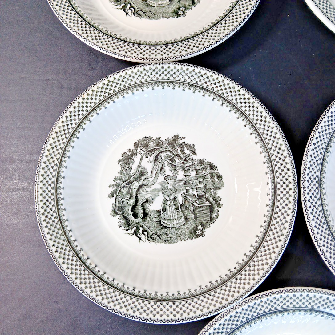 5 X Minuet Real English Ironstone Micratex Adams & Sons Wedgwood 5.25in Bowls UK