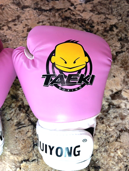 Boxing Gloves Punch Mitts MMA Gloves PU Cartoon Sparring Ages 2-10 4oz HUIYONG
