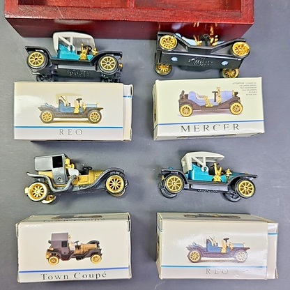 Readers Digest Collectible Miniature Cars - Display with 4 Cars