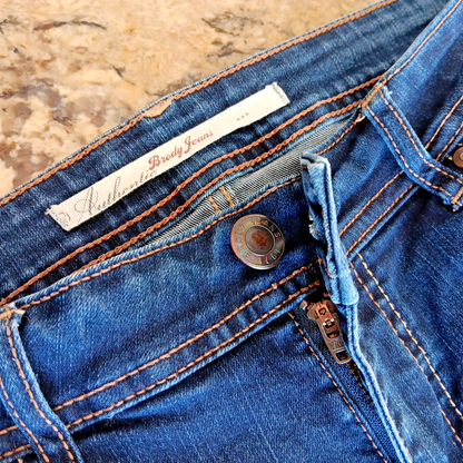 30 X 31 Brody Women's Blue Jeans Mid Rise Stretch Made In Bangladesh Very Good