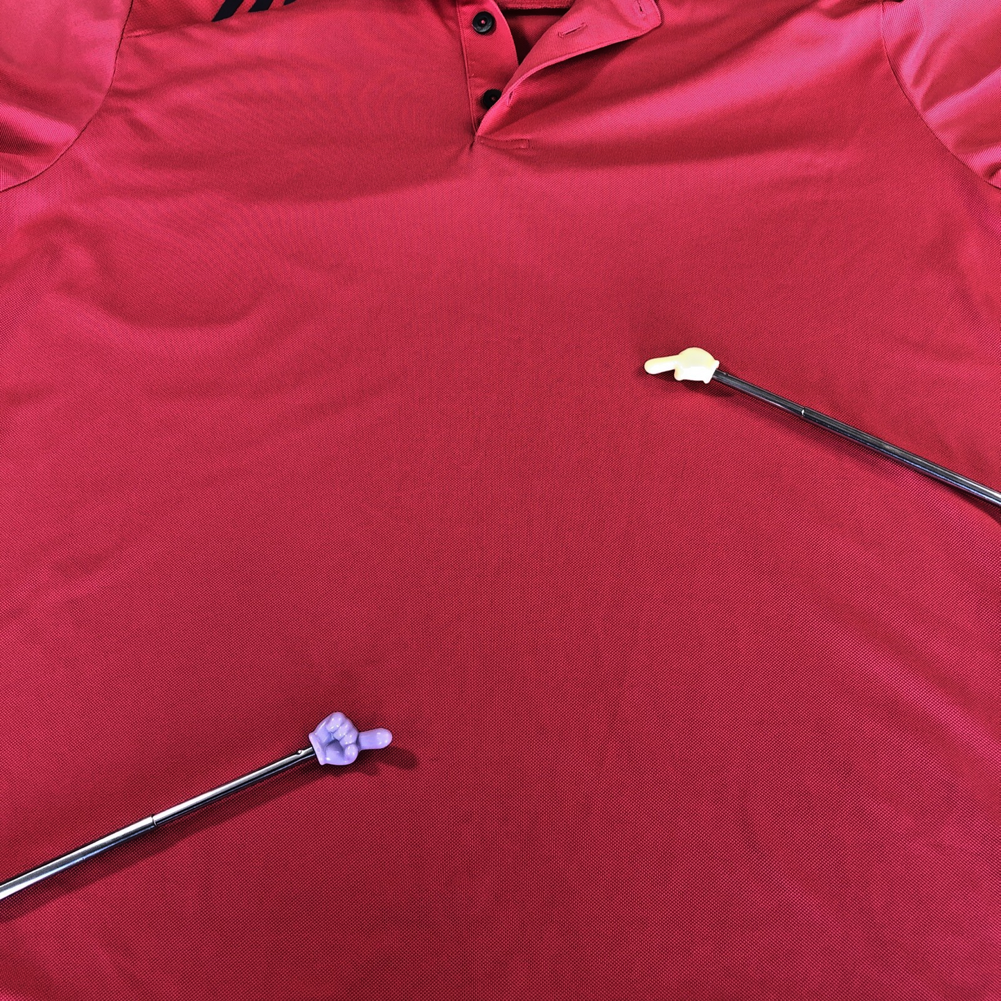 Size M Adidas Mens Golf Shirt Climacool Pink W/ Predator Ridge Embroidery VN