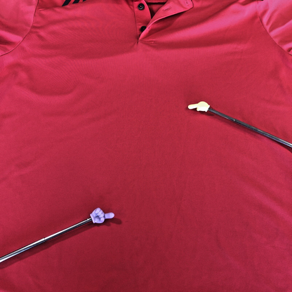 Size M Adidas Mens Golf Shirt Climacool Pink W/ Predator Ridge Embroidery VN