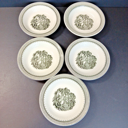 5 X Minuet Real English Ironstone Micratex Adams & Sons Wedgwood 5.25in Bowls UK