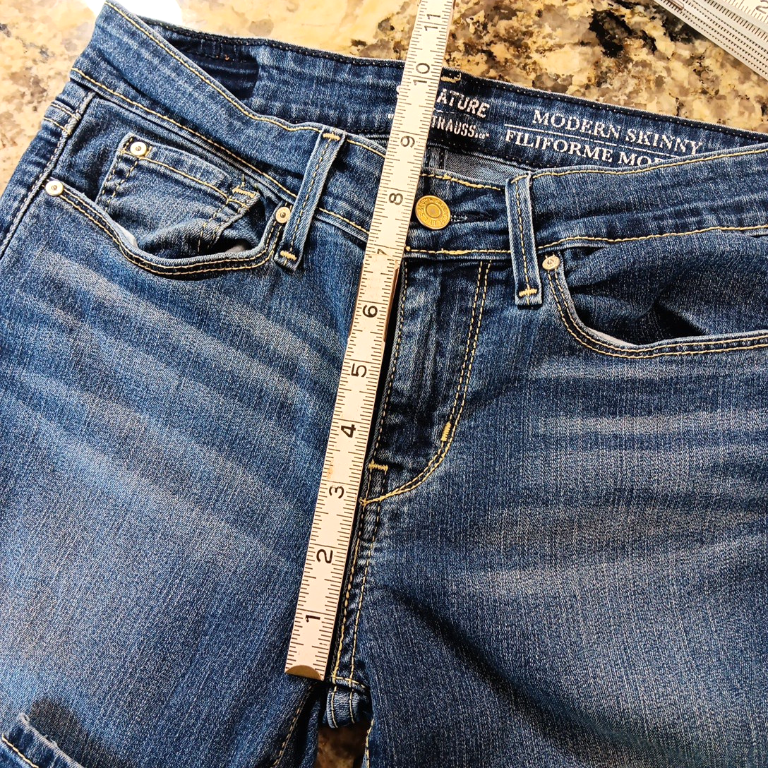 Size 27 X 28 Levi Strauss Signature Modern Skinny Womens Blue Jeans Good Cond PK