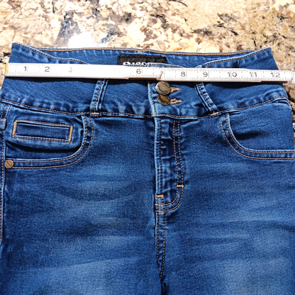 Size 7 X 27 Oh Pomp! Technofitted Skinny Stretch Ankle Womens Blue Jeans Mexico