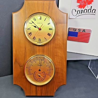 Hampton Weather Station - Clock Thermometer Hygro Made In FRANCE New Battery