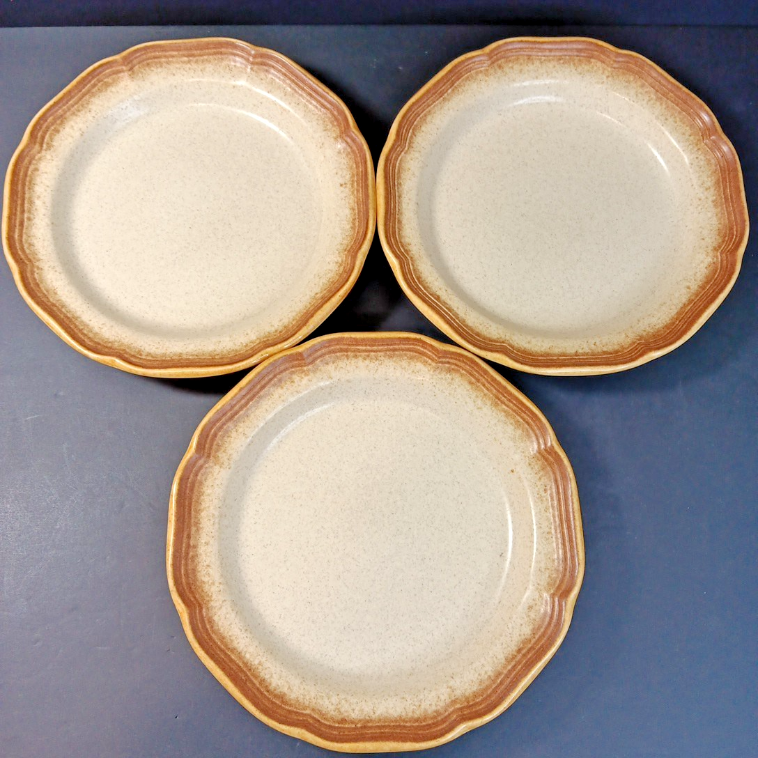 Set Of 3 Mikasa Whole Wheat E8000 8in Soup/Cereal Bowl Stoneware Japan