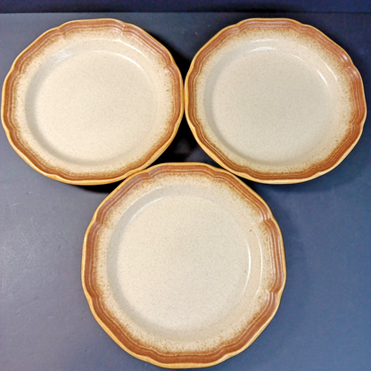 Set Of 3 Mikasa Whole Wheat E8000 8in Soup/Cereal Bowl Stoneware Japan