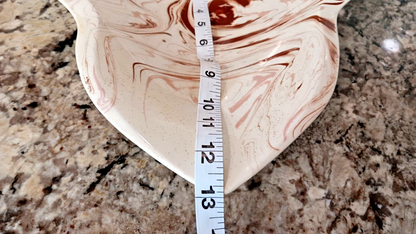 1982 Vintage Handmade Fruit Plate Bowl In Unique Design Excellent Condition  X