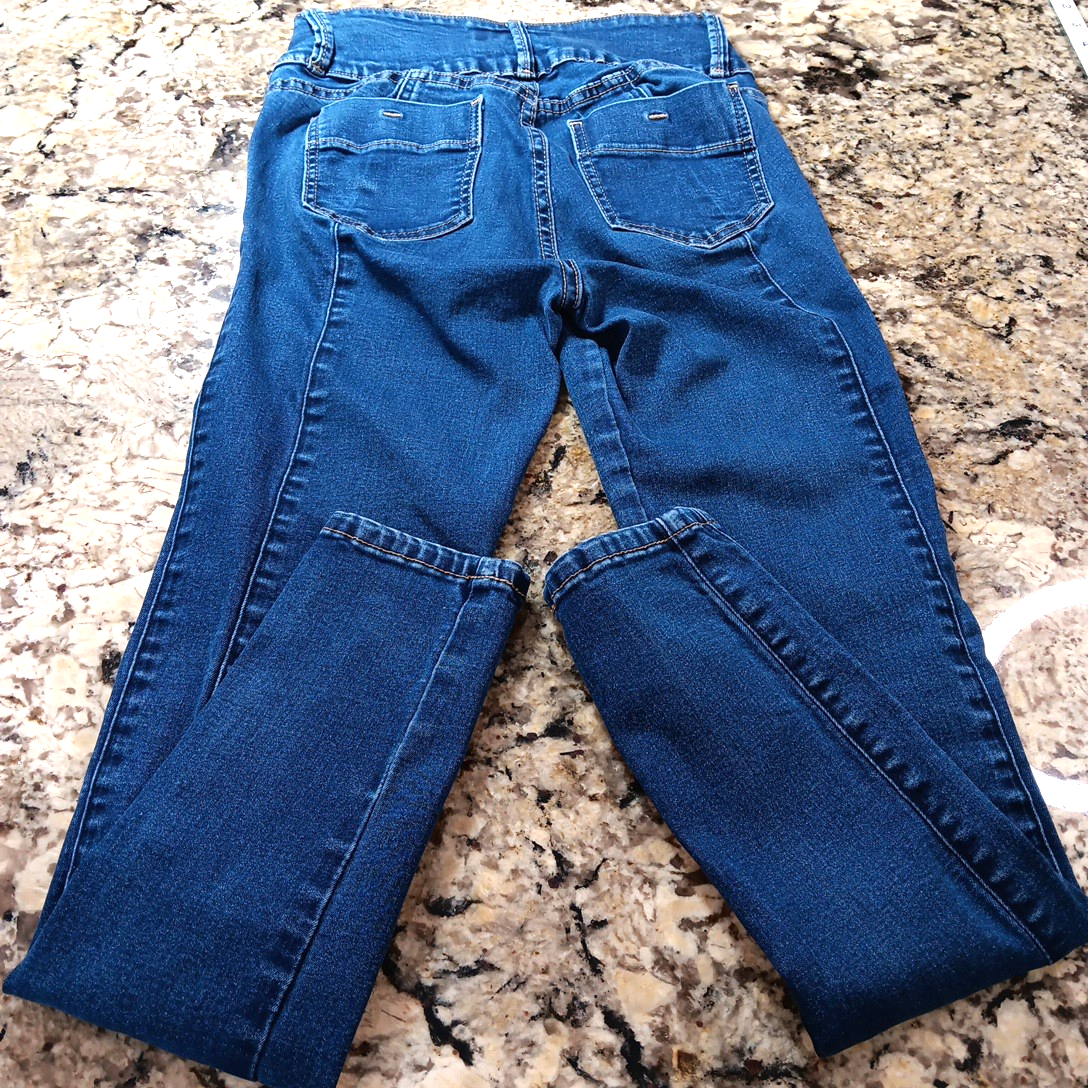 Size 7 X 27 Oh Pomp! Technofitted Skinny Stretch Ankle Womens Blue Jeans Mexico