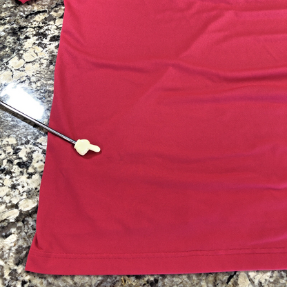 Size M Adidas Mens Golf Shirt Climacool Pink W/ Predator Ridge Embroidery VN