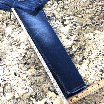 Size 25 X 29 Bootlegger Jeans Denim  Womens High Rise Skinny Ankle Dark Blue BD