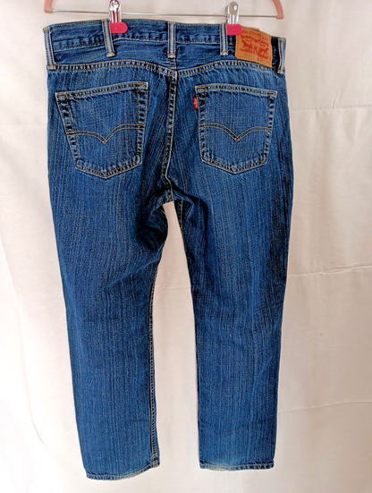 Levi Premium 511 Denim Jeans Mens Size 38x32 Blue Regular Straight See Notes BD