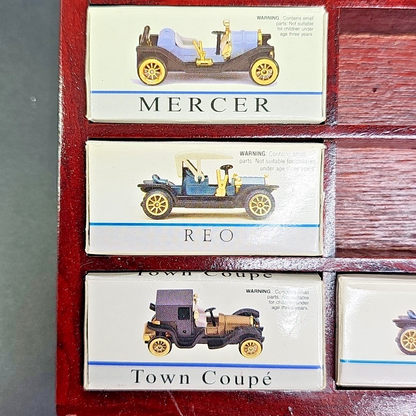 Readers Digest Collectible Miniature Cars - Display with 4 Cars