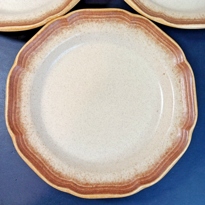 Set Of 3 Mikasa Whole Wheat E8000 8in Soup/Cereal Bowl Stoneware Japan