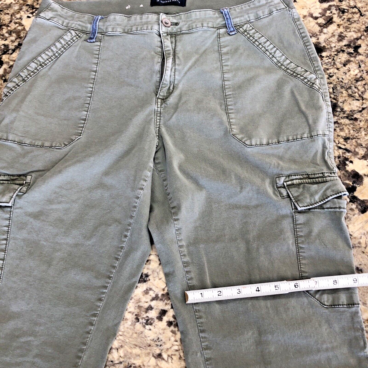 Size 16 X 32 Denver Hayes Mens Pants Cargo Sage Green Pockets VN