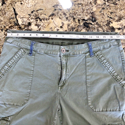 Size 16 X 32 Denver Hayes Mens Pants Cargo Sage Green Pockets VN