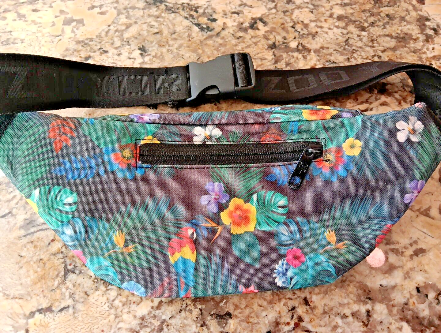 Zoo York Fanny Pack Bag Satchel Hidden Pocket Flowers Men Women Belt Bag CN