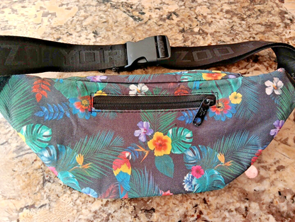 Zoo York Fanny Pack Bag Satchel Hidden Pocket Flowers Men Women Belt Bag CN