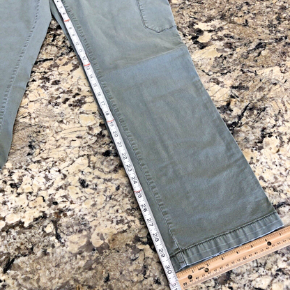 Size 16 X 32 Denver Hayes Mens Pants Cargo Sage Green Pockets VN