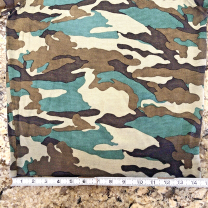 Size XS J. Crew WOOL CAMO Womens Sweater 100% Merino Light Weight Crew Neck CN