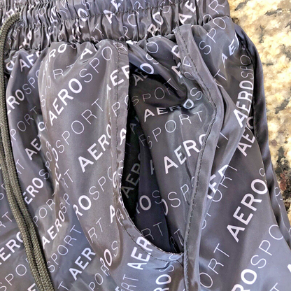 Small Aeropostale Sport Womens Shorts Lined Undergarment Drawstring Black BD