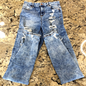 Size 25 X 27.5 Bluenotes Denim Curvy Super High Rise Jegging Rips Grunge X