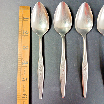 5 X ONEIDA Spoons Community Woodmere Stainless Steel Spoons 6 Inch
