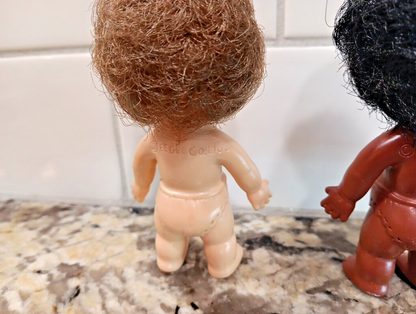 EE GEE Dolls 4” EEGEE Diapers White And Black African Adorable VTG SetOf 2 1966