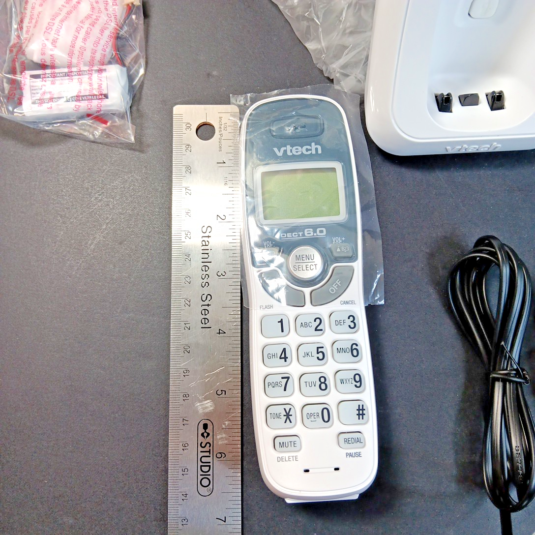 VTech CS6114 DECT 6.0 Cordless Phone - White - New Open Box CN