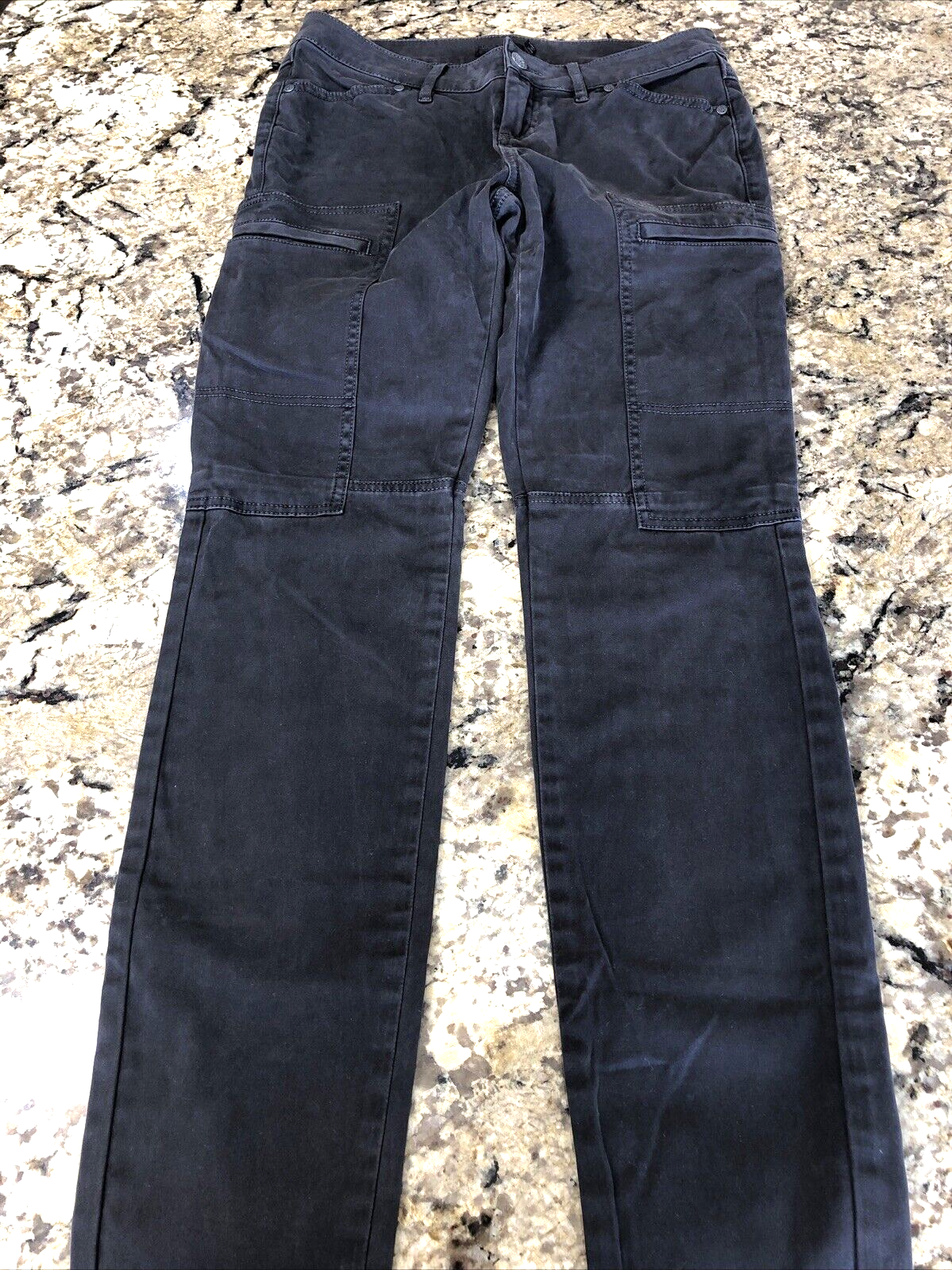 Size 2 X 31.5 PrAna Womens Cargo Pants Tapered Leg Black Low - Mid Rise CN